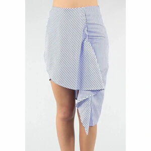 {J.O.A. Los Angeles} Asymmetrical Stripe Skirt